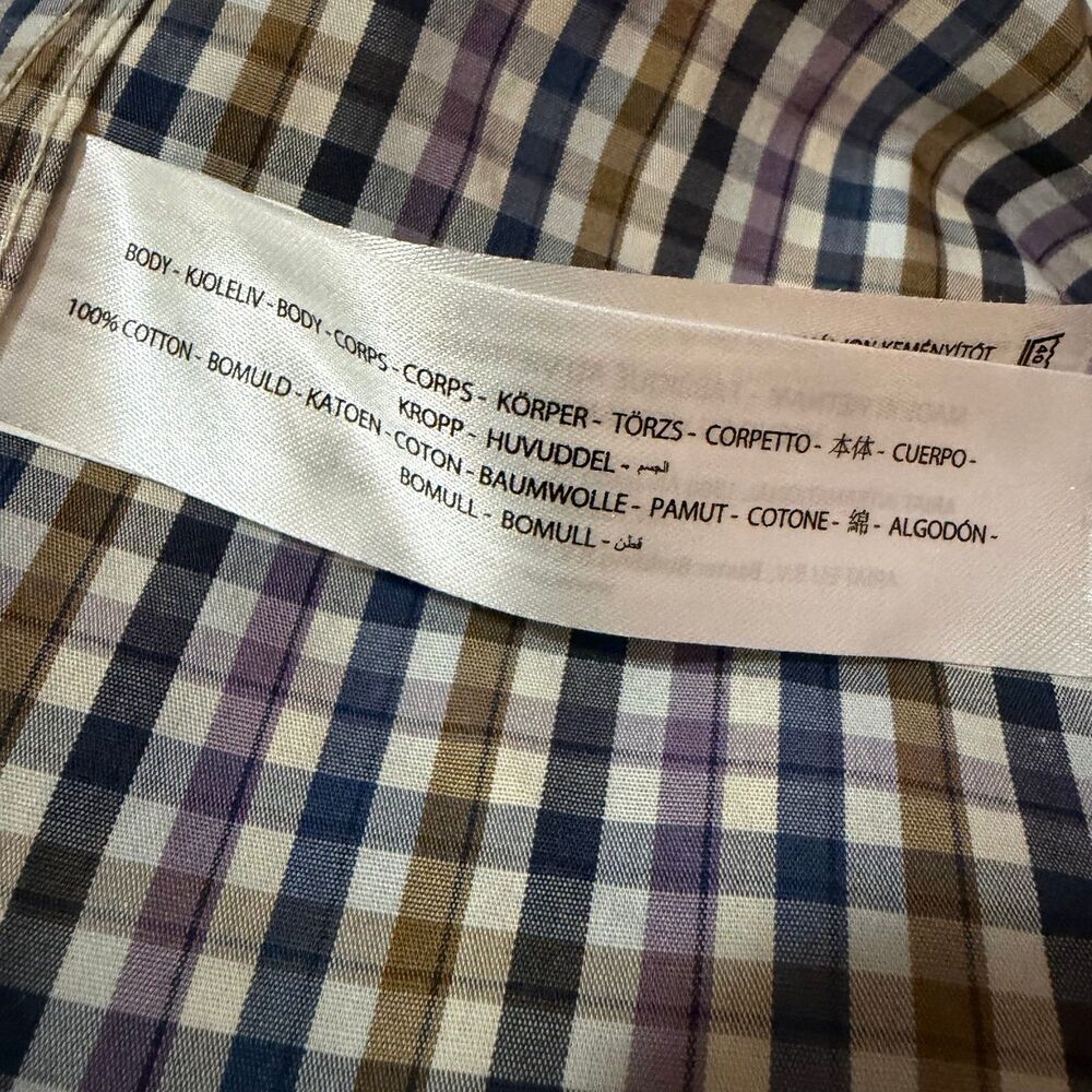 NWT Ariat Shirt Mens XL Purple Plaid Wrinkle Free Paisley Flip Cuff Button Down - Picture 12 of 12